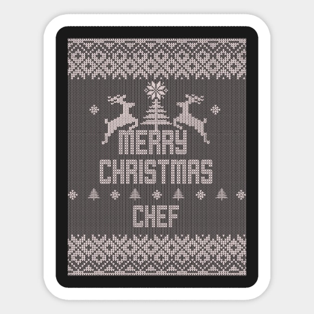 Merry Christmas CHEF Sticker by ramiroxavier